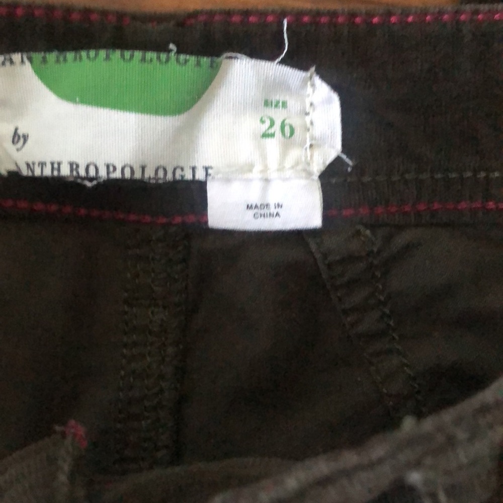 Anthropologie Corduroy Slim Utility Pants Size - Picture 5 of 14